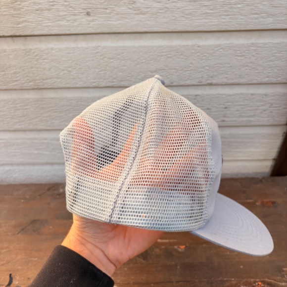 Vintage HAWKEYE Courier & Freight Mesh trucker hat snapback grey EAGLE - Picture 3 of 5